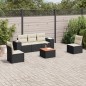 vidaXL 6-tlg. Garten-Sofagarnitur mit Kissen Schwarz Poly Rattan vidaXL 6-tlg. Garten-Sofagarnitur mit Kissen Schwarz Poly Rattan