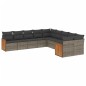 vidaXL 10-tlg. Garten-Sofagarnitur mit Kissen Grau Poly Rattan vidaXL 10-tlg. Garten-Sofagarnitur mit Kissen Grau Poly Rattan