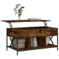 vidaXL Couchtisch Räuchereiche 100x55x50 cm Holzwerkstoff und Metall vidaXL Couchtisch Räuchereiche 100x55x50 cm Holzwerkstoff und Metall