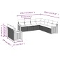 vidaXL 9-tlg. Garten-Sofagarnitur mit Kissen Grau Poly Rattan vidaXL 9-tlg. Garten-Sofagarnitur mit Kissen Grau Poly Rattan