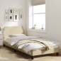 vidaXL Bettgestell mit Kopfteil Creme 80x200 cm Stoff
