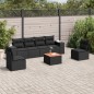 vidaXL 7-tlg. Garten-Sofagarnitur mit Kissen Schwarz Poly Rattan vidaXL 7-tlg. Garten-Sofagarnitur mit Kissen Schwarz Poly Rattan