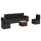 vidaXL 7-tlg. Garten-Sofagarnitur mit Kissen Schwarz Poly Rattan vidaXL 7-tlg. Garten-Sofagarnitur mit Kissen Schwarz Poly Rattan