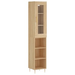vidaXL Highboard Sonoma-Eiche 34,5x34x180 cm Holzwerkstoff
