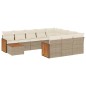 vidaXL 11-tlg. Garten-Sofagarnitur mit Kissen Beige Poly Rattan vidaXL 11-tlg. Garten-Sofagarnitur mit Kissen Beige Poly Rattan