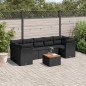vidaXL 8-tlg. Garten-Sofagarnitur mit Kissen Schwarz Poly Rattan vidaXL 8-tlg. Garten-Sofagarnitur mit Kissen Schwarz Poly Rattan