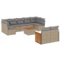 vidaXL 10-tlg. Garten-Sofagarnitur mit Kissen Beige Poly Rattan vidaXL 10-tlg. Garten-Sofagarnitur mit Kissen Beige Poly Rattan
