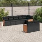 vidaXL 8-tlg. Garten-Sofagarnitur mit Kissen Schwarz Poly Rattan vidaXL 8-tlg. Garten-Sofagarnitur mit Kissen Schwarz Poly Rattan