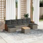 vidaXL 8-tlg. Garten-Sofagarnitur mit Kissen Grau Poly Rattan vidaXL 8-tlg. Garten-Sofagarnitur mit Kissen Grau Poly Rattan