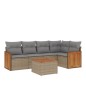vidaXL 6-tlg. Garten-Sofagarnitur mit Kissen Beige Poly Rattan vidaXL 6-tlg. Garten-Sofagarnitur mit Kissen Beige Poly Rattan