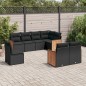 vidaXL 8-tlg. Garten-Sofagarnitur mit Kissen Schwarz Poly Rattan vidaXL 8-tlg. Garten-Sofagarnitur mit Kissen Schwarz Poly Rattan