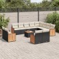 vidaXL 13-tlg. Garten-Sofagarnitur mit Kissen Schwarz Poly Rattan vidaXL 13-tlg. Garten-Sofagarnitur mit Kissen Schwarz Poly Rattan