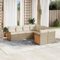 vidaXL 8-tlg. Garten-Sofagarnitur mit Kissen Beige Poly Rattan vidaXL 8-tlg. Garten-Sofagarnitur mit Kissen Beige Poly Rattan