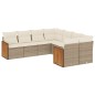 vidaXL 8-tlg. Garten-Sofagarnitur mit Kissen Beige Poly Rattan vidaXL 8-tlg. Garten-Sofagarnitur mit Kissen Beige Poly Rattan