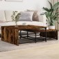 vidaXL Satztische 2 Stk. Räuchereiche Holzwerkstoff und Metall vidaXL Satztische 2 Stk. Räuchereiche Holzwerkstoff und Metall
