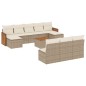 vidaXL 11-tlg. Garten-Sofagarnitur mit Kissen Beige Poly Rattan vidaXL 11-tlg. Garten-Sofagarnitur mit Kissen Beige Poly Rattan