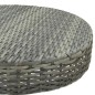 3-tlg. Gartenbar-Set mit Kissen Poly Rattan Grau 3-tlg. Gartenbar-Set mit Kissen Poly Rattan Grau