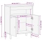 vidaXL Beistellschrank 60x33x75 cm Massivholz Mango vidaXL Beistellschrank 60x33x75 cm Massivholz Mango