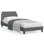 vidaXL Bettgestell mit Kopfteil Dunkelgrau 80x200 cm Stoff vidaXL Bettgestell mit Kopfteil Dunkelgrau 80x200 cm Stoff