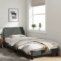 vidaXL Bettgestell mit Kopfteil Dunkelgrau 80x200 cm Stoff vidaXL Bettgestell mit Kopfteil Dunkelgrau 80x200 cm Stoff