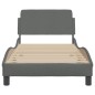 vidaXL Bettgestell mit Kopfteil Dunkelgrau 80x200 cm Stoff vidaXL Bettgestell mit Kopfteil Dunkelgrau 80x200 cm Stoff
