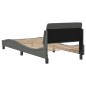 vidaXL Bettgestell mit Kopfteil Dunkelgrau 80x200 cm Stoff vidaXL Bettgestell mit Kopfteil Dunkelgrau 80x200 cm Stoff