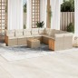 vidaXL 11-tlg. Garten-Sofagarnitur mit Kissen Beige Poly Rattan vidaXL 11-tlg. Garten-Sofagarnitur mit Kissen Beige Poly Rattan