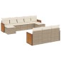 vidaXL 10-tlg. Garten-Sofagarnitur mit Kissen Beige Poly Rattan vidaXL 10-tlg. Garten-Sofagarnitur mit Kissen Beige Poly Rattan