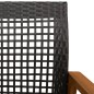 vidaXL Gartenbank Schwarz 112 cm Poly Rattan und Akazienholz vidaXL Gartenbank Schwarz 112 cm Poly Rattan und Akazienholz