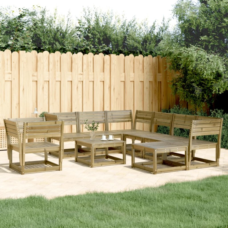 vidaXL 8-tlg. Garten-Lounge-Set Kiefernholz Imprägniert vidaXL 8-tlg. Garten-Lounge-Set Kiefernholz Imprägniert