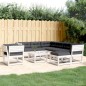 vidaXL 8-tlg. Garten-Lounge-Set mit Kissen Weiß Massivholz Kiefer vidaXL 8-tlg. Garten-Lounge-Set mit Kissen Weiß Massivholz Kiefer