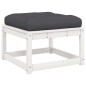vidaXL 8-tlg. Garten-Lounge-Set mit Kissen Weiß Massivholz Kiefer vidaXL 8-tlg. Garten-Lounge-Set mit Kissen Weiß Massivholz Kiefer