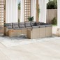 vidaXL 11-tlg. Garten-Sofagarnitur mit Kissen Beige Poly Rattan vidaXL 11-tlg. Garten-Sofagarnitur mit Kissen Beige Poly Rattan