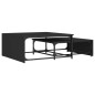 vidaXL Satztische 2 Stk. Schwarz Holzwerkstoff und Metall vidaXL Satztische 2 Stk. Schwarz Holzwerkstoff und Metall