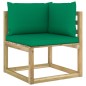 Garten-Ecksofas & Kissen in Grün 2 Stk. Kiefernholz Garten-Ecksofas & Kissen in Grün 2 Stk. Kiefernholz