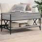 vidaXL Couchtisch Grau Sonoma 100x50x50 cm Holzwerkstoff und Metall vidaXL Couchtisch Grau Sonoma 100x50x50 cm Holzwerkstoff und Metall