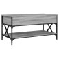 vidaXL Couchtisch Grau Sonoma 100x50x50 cm Holzwerkstoff und Metall vidaXL Couchtisch Grau Sonoma 100x50x50 cm Holzwerkstoff und Metall