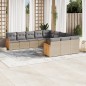vidaXL 11-tlg. Garten-Sofagarnitur mit Kissen Beige Poly Rattan vidaXL 11-tlg. Garten-Sofagarnitur mit Kissen Beige Poly Rattan