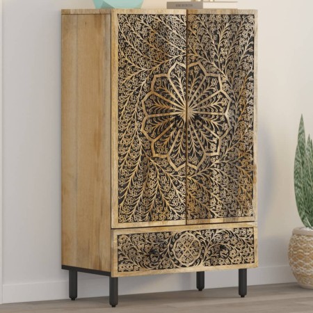 vidaXL Highboard 60x33x100 cm Massivholz Mango  