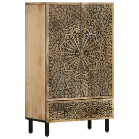vidaXL Highboard 60x33x100 cm Massivholz Mango  