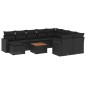 vidaXL 11-tlg. Garten-Sofagarnitur mit Kissen Schwarz Poly Rattan vidaXL 11-tlg. Garten-Sofagarnitur mit Kissen Schwarz Poly Rattan