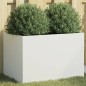 vidaXL Pflanzkübel Weiß 62x40x39 cm Kaltgewalzter Stahl vidaXL Pflanzkübel Weiß 62x40x39 cm Kaltgewalzter Stahl