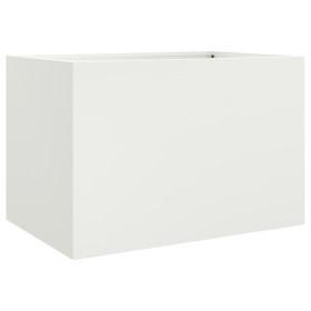 vidaXL Pflanzkübel Weiß 62x40x39 cm Kaltgewalzter Stahl