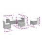 vidaXL 6-tlg. Garten-Sofagarnitur mit Kissen Beige Poly Rattan vidaXL 6-tlg. Garten-Sofagarnitur mit Kissen Beige Poly Rattan