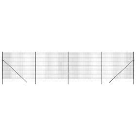 vidaXL Maschendrahtzaun Anthrazit 2,2x10 m Verzinkter Stahl