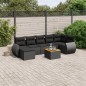 vidaXL 8-tlg. Garten-Sofagarnitur mit Kissen Schwarz Poly Rattan vidaXL 8-tlg. Garten-Sofagarnitur mit Kissen Schwarz Poly Rattan