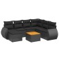 vidaXL 8-tlg. Garten-Sofagarnitur mit Kissen Schwarz Poly Rattan vidaXL 8-tlg. Garten-Sofagarnitur mit Kissen Schwarz Poly Rattan