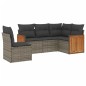 vidaXL 5-tlg. Garten-Sofagarnitur mit Kissen Grau Poly Rattan vidaXL 5-tlg. Garten-Sofagarnitur mit Kissen Grau Poly Rattan