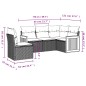 vidaXL 5-tlg. Garten-Sofagarnitur mit Kissen Grau Poly Rattan vidaXL 5-tlg. Garten-Sofagarnitur mit Kissen Grau Poly Rattan