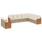 vidaXL 10-tlg. Garten-Sofagarnitur mit Kissen Beige Poly Rattan vidaXL 10-tlg. Garten-Sofagarnitur mit Kissen Beige Poly Rattan